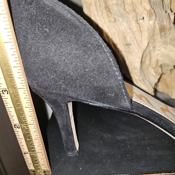 Sam Edelman Opal d'orsay Lace Suede Detail Pointed Toe Leather Heels 10 - Picture 4 of 8